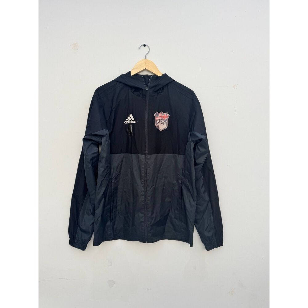 Adidas NPSA Nowland Premier Soccer Academy Hooded Windbreaker Jacket Men's Small